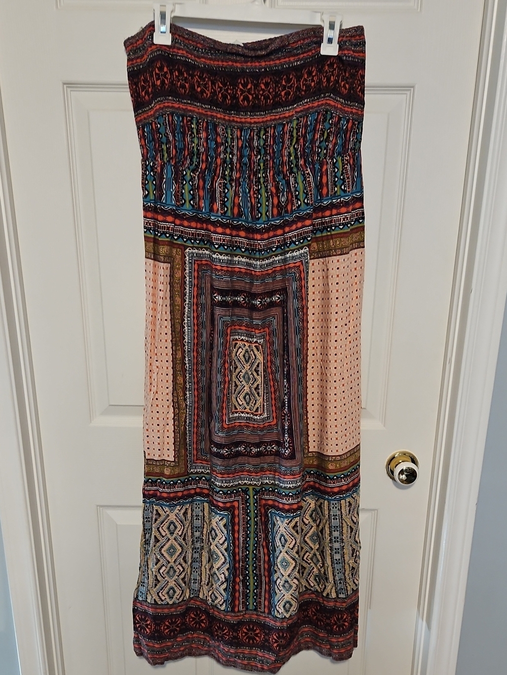 Forever 21 Multicolor Boho Maxi Dress- Red, Blue, Green, Pink, Brown